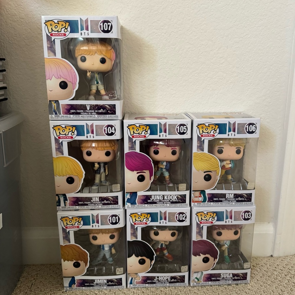 FunKo Pop! Rocks: BTS Collectible Vinyl Figures, 3.75" (Set of 7)